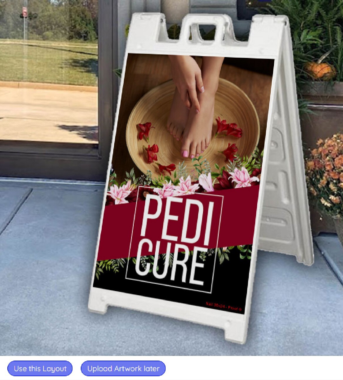 SideWalk Sign & 2 Plastic Sign Panels 24 »x36 » Custom Printed Your Text & Logos