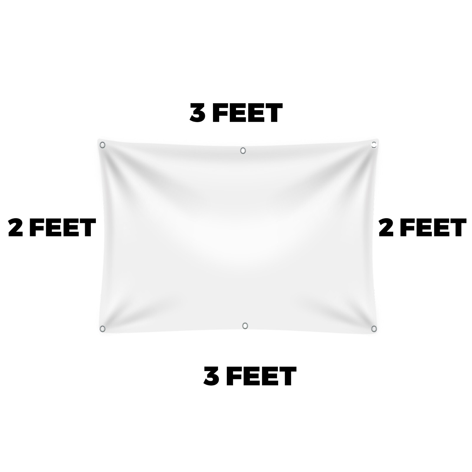 VictoryStore 2×3 Feet Blank Banner – 10oz Blank Vinyl Banner with Grommets