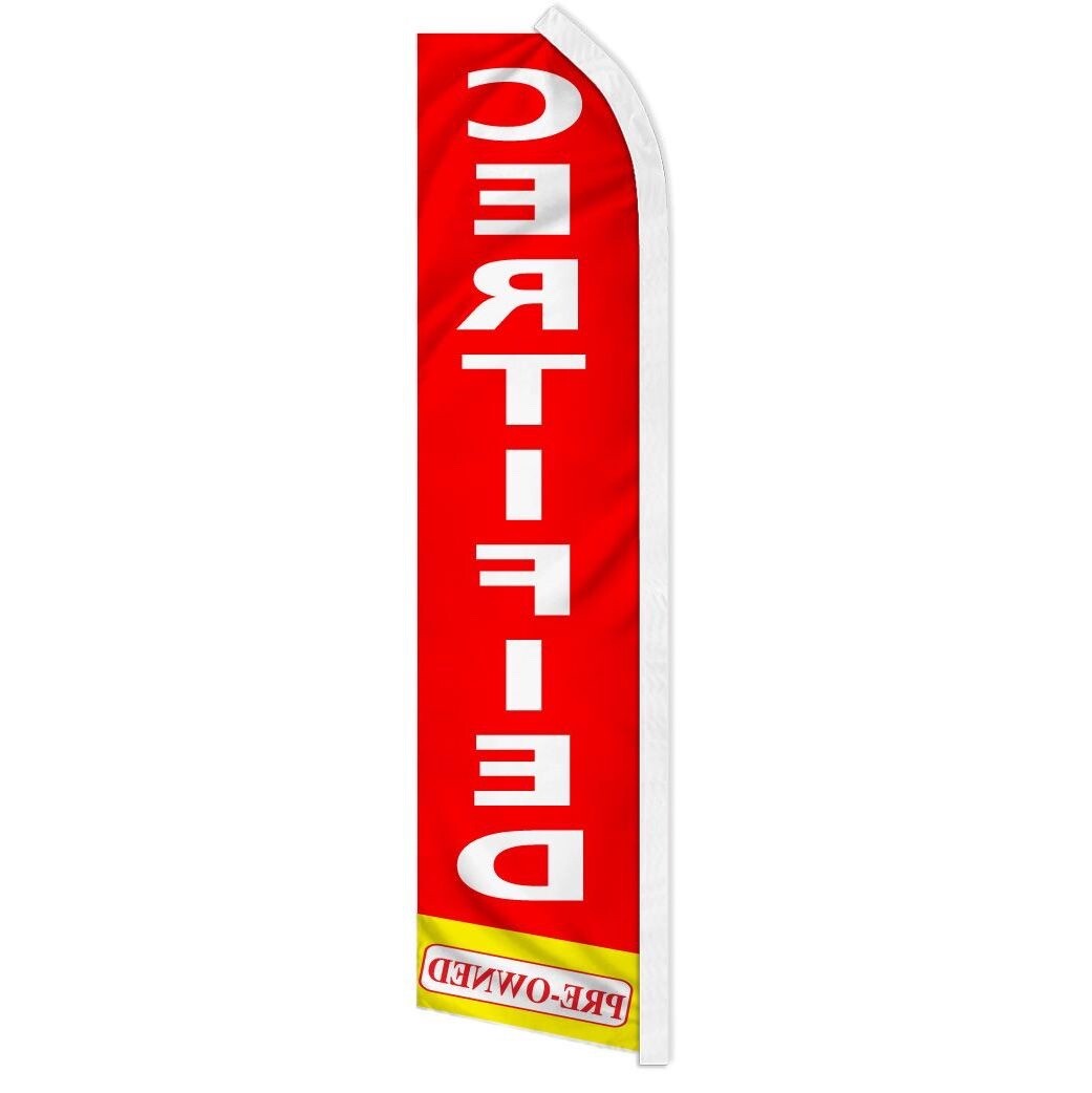 10 x « PRE-OWNED » advertising super flag swooper banner business sign certified