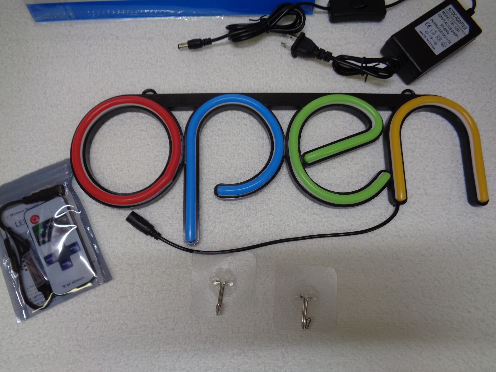 Led Open Sign16x6 Inch Open Sign Business with Multiple Colors Flashing Modes