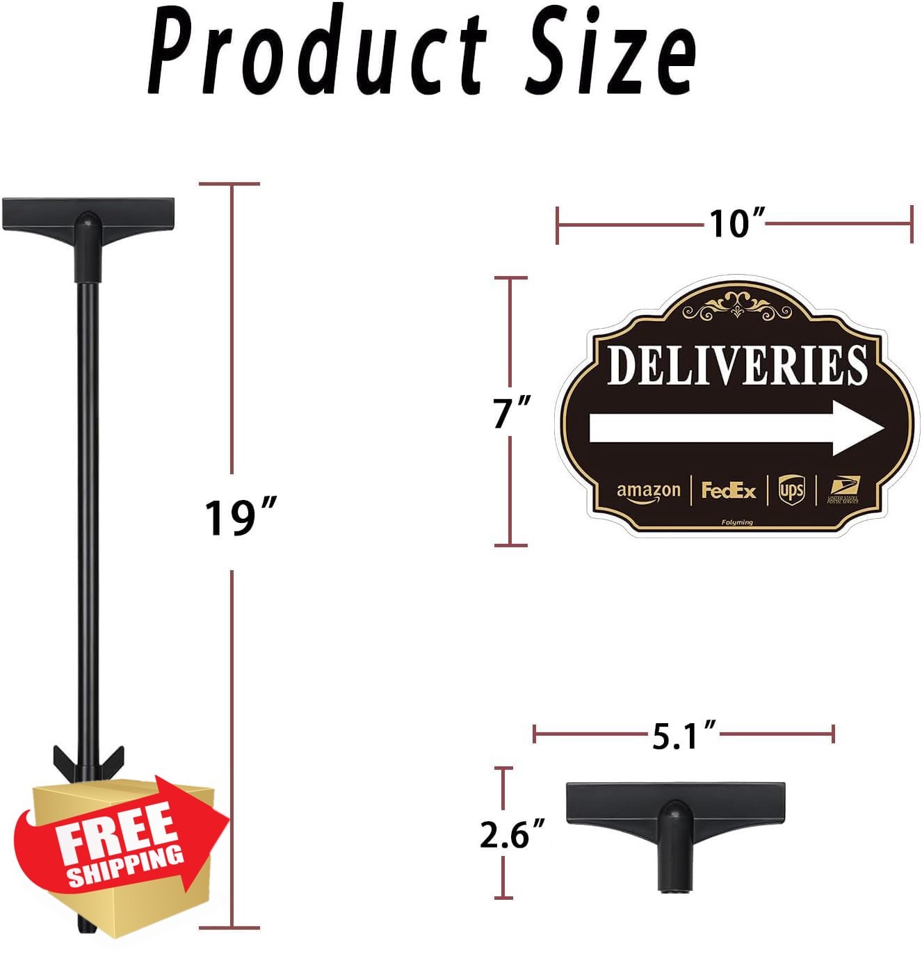 Folyming Right Arrow Yard Sign Metal Stake