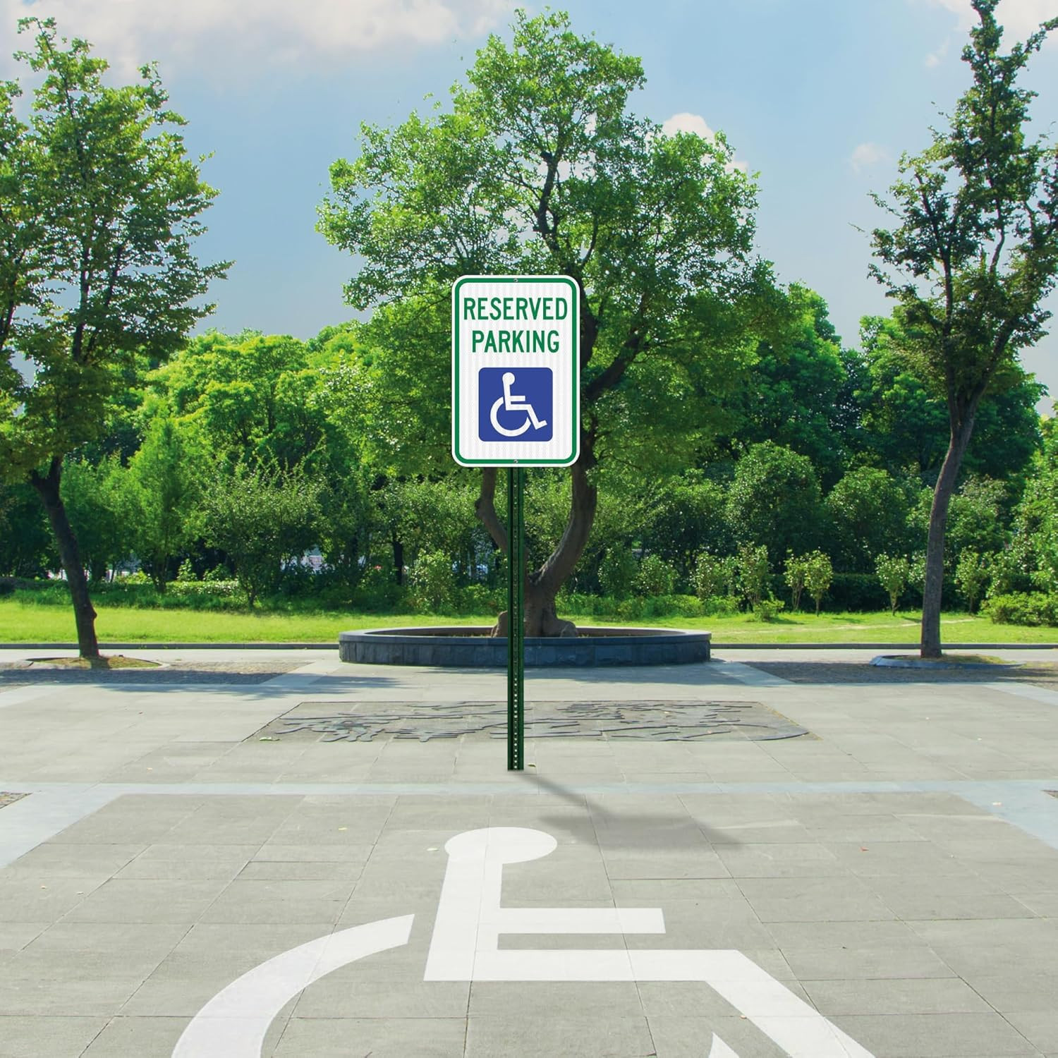 12 Pack Handicap Parking Signs – Durable 12&Prime;x18&Prime; Aluminum, UV & Weather Resistan