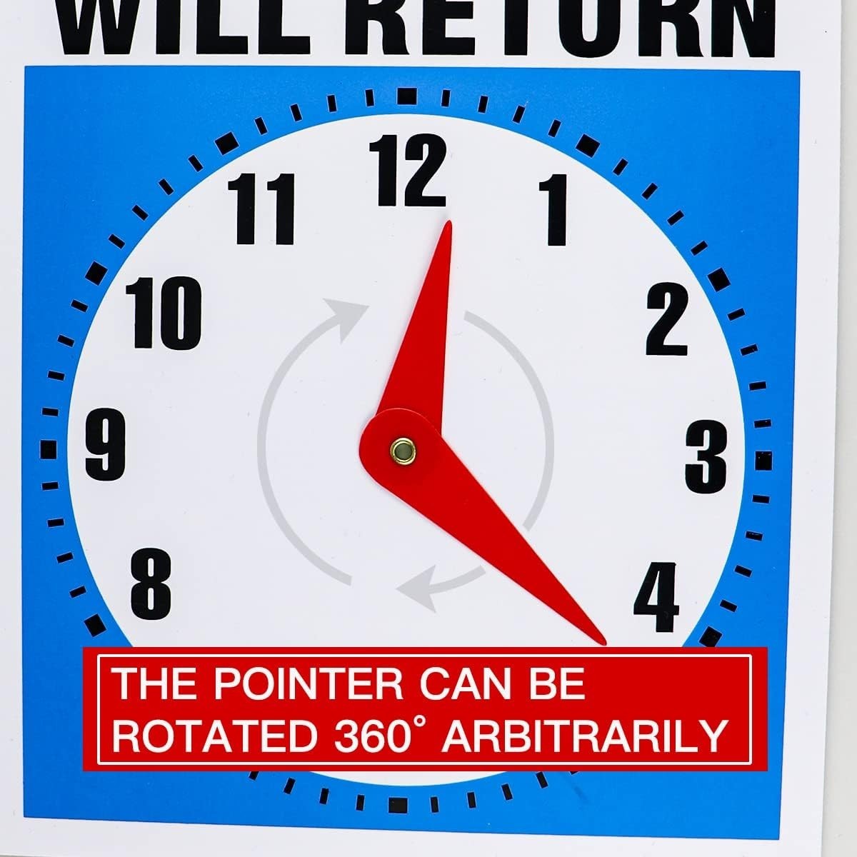 1Pcs Double- Sided Come in/Open/Will Return Sign with Clock Hands, Open and C…