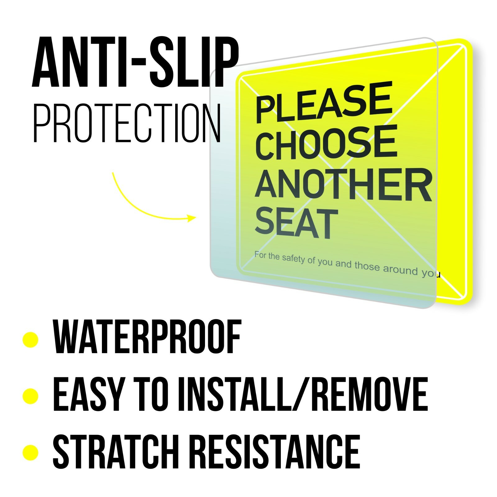 Social Distancing Choose Another Seat Signs 40 Pack With Minor Defects Vinyl