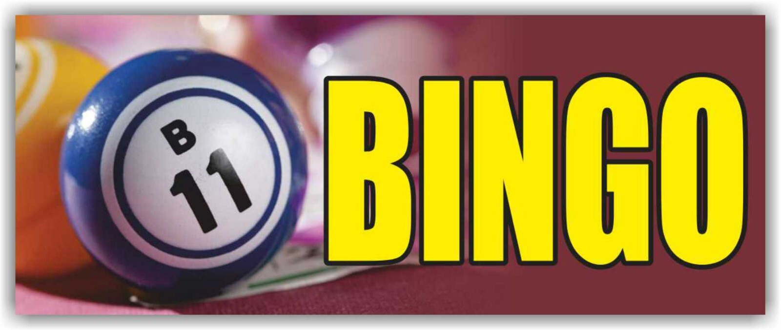 BINGO Advertising Banner Vinyl Mesh Sign LOTTERY TICKETS Tonight SCRATCHERS