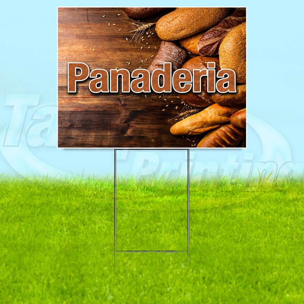 PANADERIA 18×24 Yard Sign Bakery Food Plastic Corrugated WITH STAKE USA YS08112
