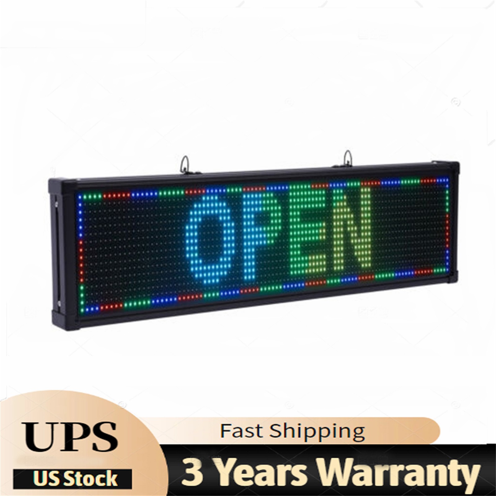 LED Scrolling Sign 26&Prime;*8&Prime; Message Board Full Color RGB Programmable Outdoor Sign
