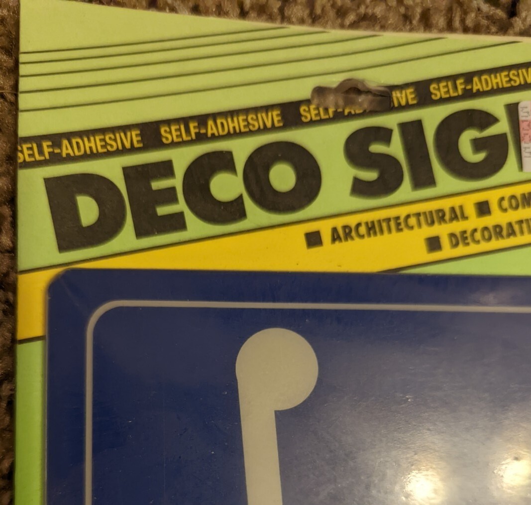 Handicapped Deco Signs Self-Adhesive Hy-Ko products Original New