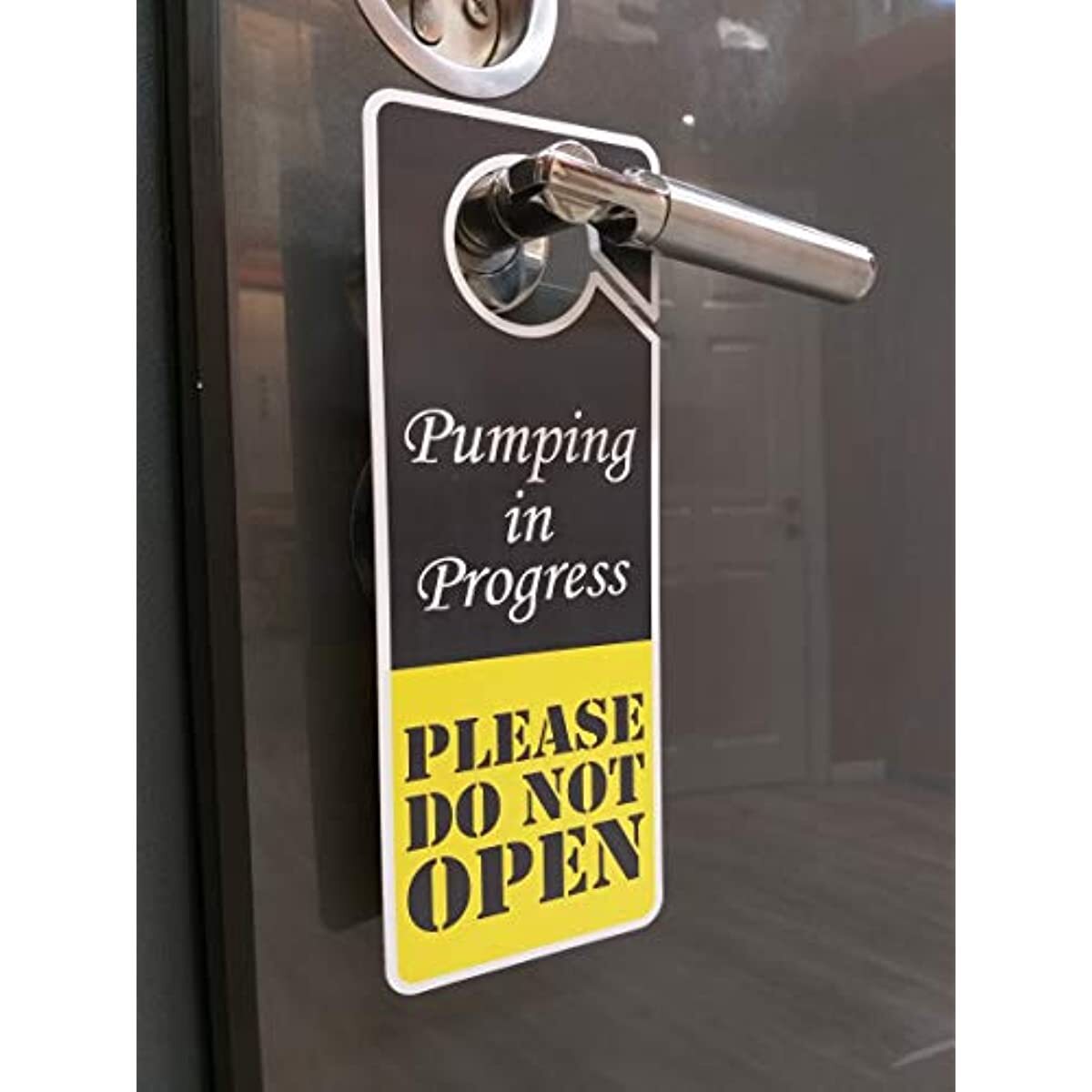Do Not Disturb Sign-Pumping in Progress Do Not Open Door Hanger 2Pack DoubleSide