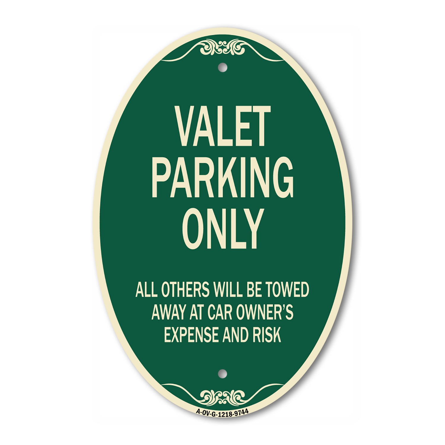 Designer Series – Valet Parking Only All Others Will Be Towed Away At Car Owner&rsquo;