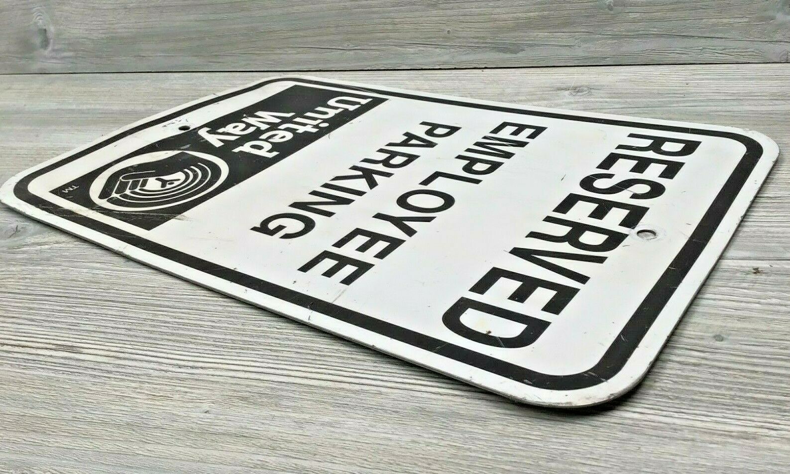 Retired United Way Reserved Employee Parking Metal Sign 12&Prime;x18&Prime; #2