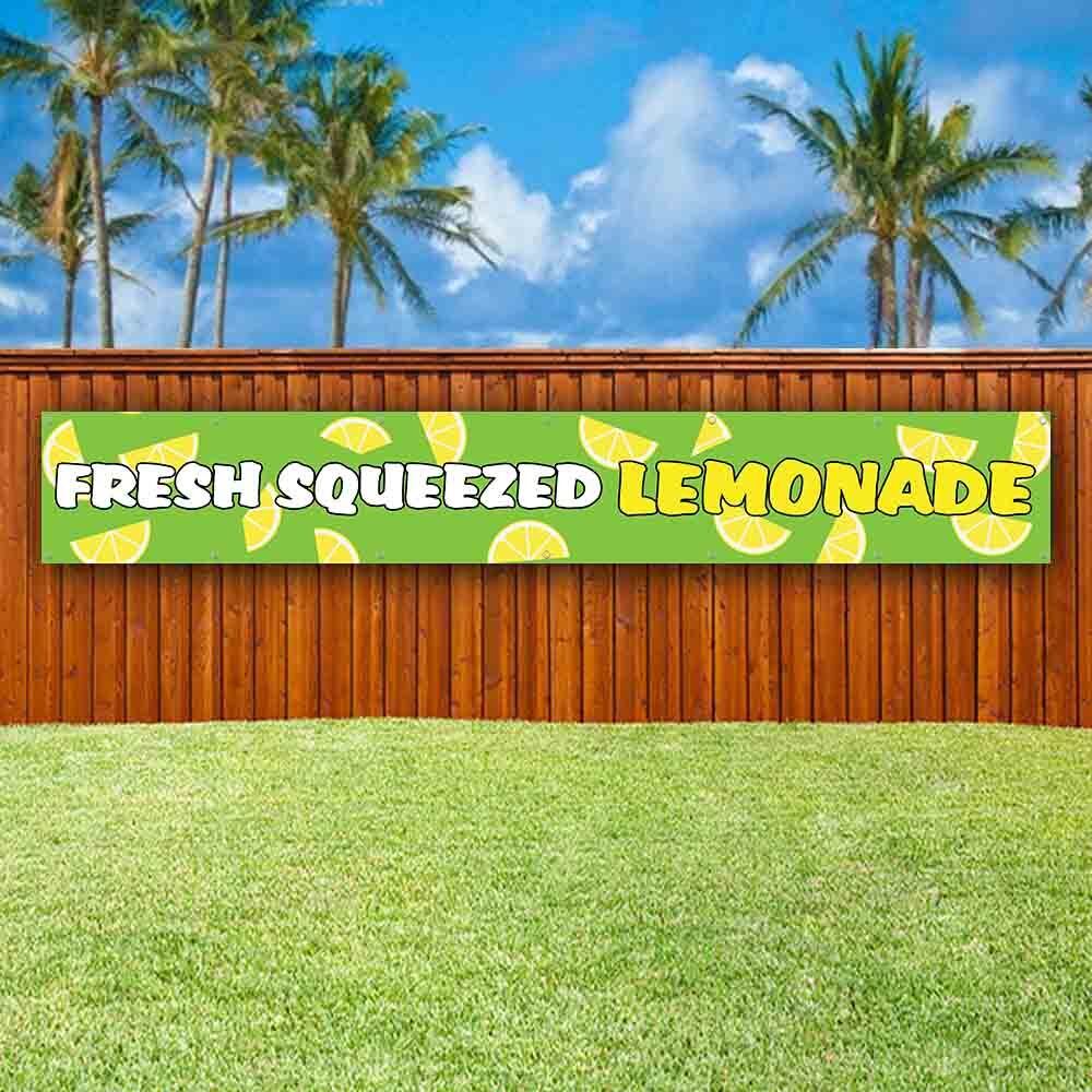 FRESH LEMONADE XXL Banner Advertising Vinyl Flag Sign Many LARGE SIZES FAIR FOOD