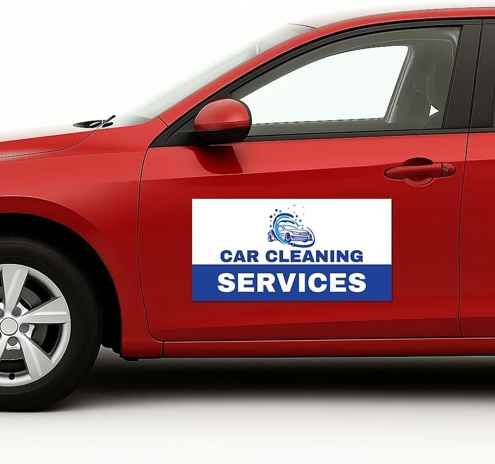 2Pc Car Magnetic Signs Professional Services Reusable Magnet Sticker for Vehicle