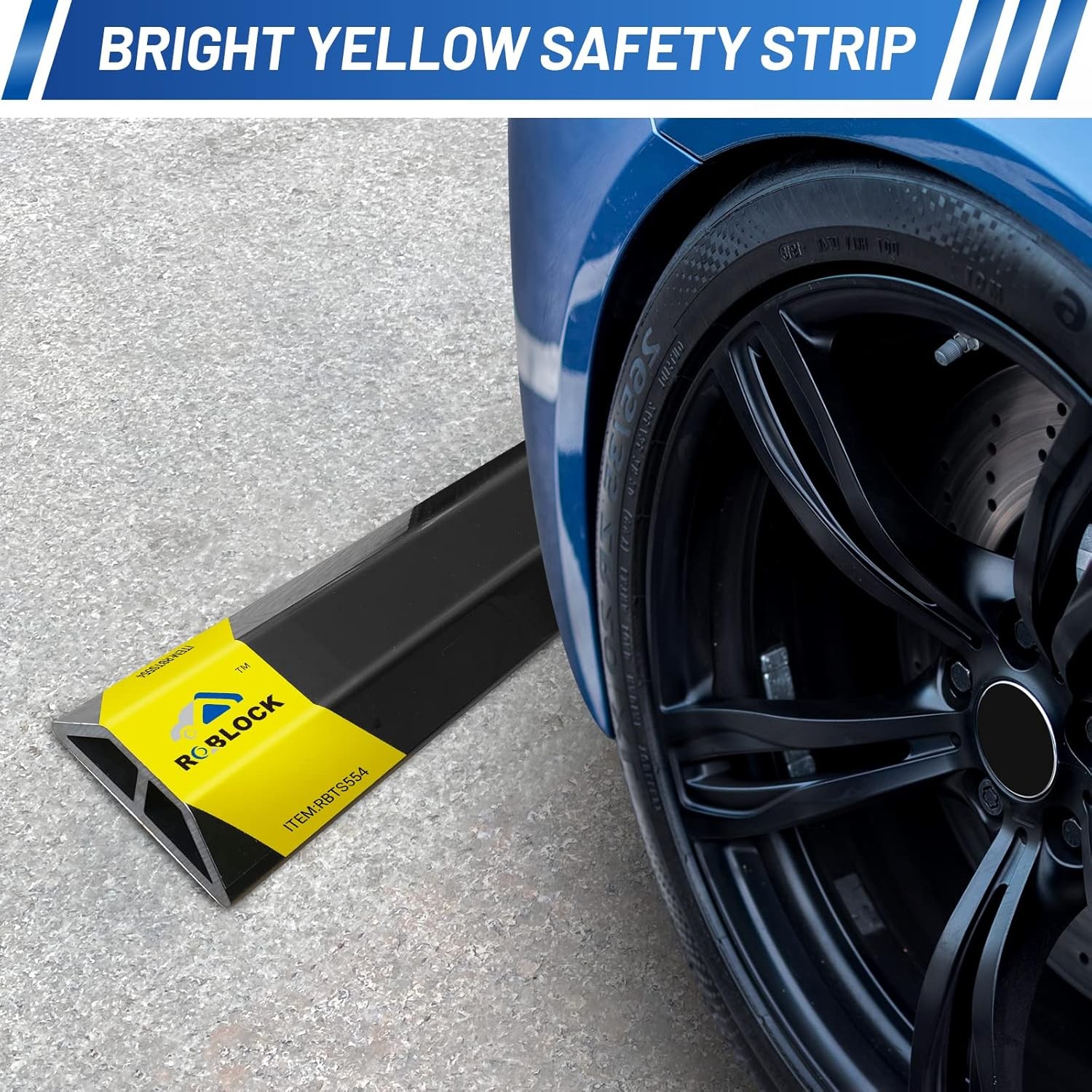 ROBLOCK 18 » Heavy Duty Car Stoppers for Garage, Parking 18inch 2Pcs, Yellow