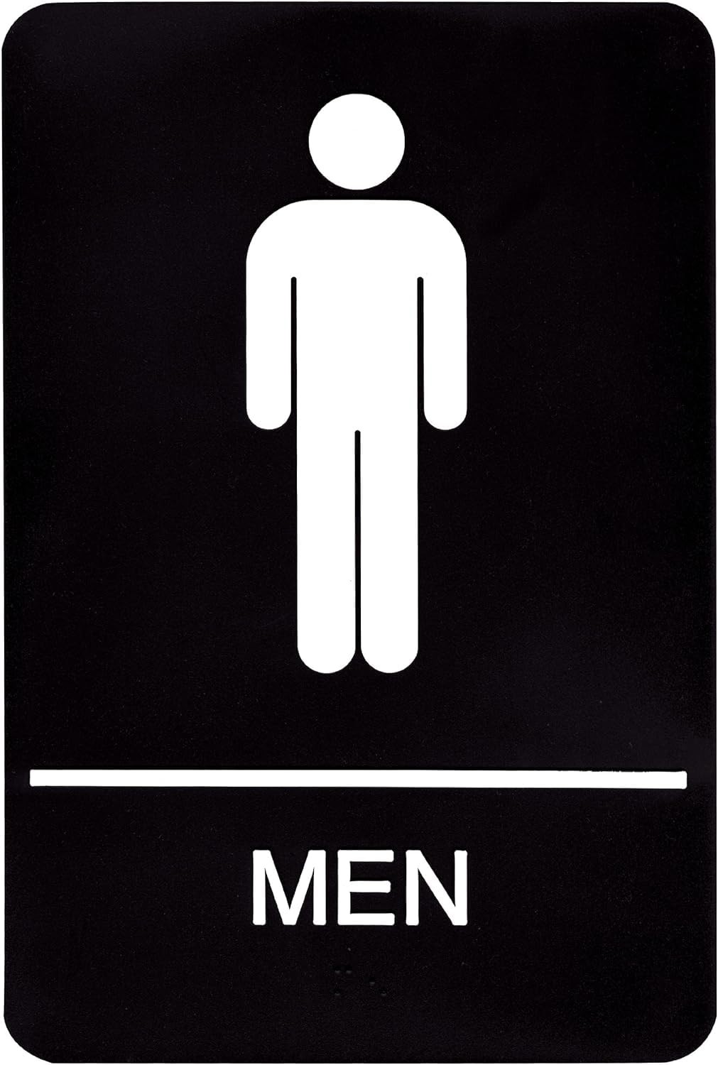 Headline Sign 9002 Mens Restroom Ada Sign Grade 2 Braille And Tactile Graphics
