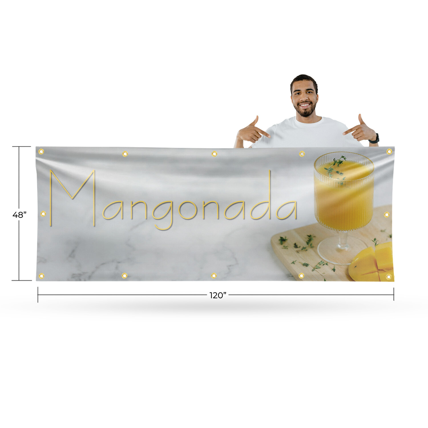 Mangonada 13 oz Vinyl Banner Sign with Metal Grommets Heavy-Duty Single-Sided