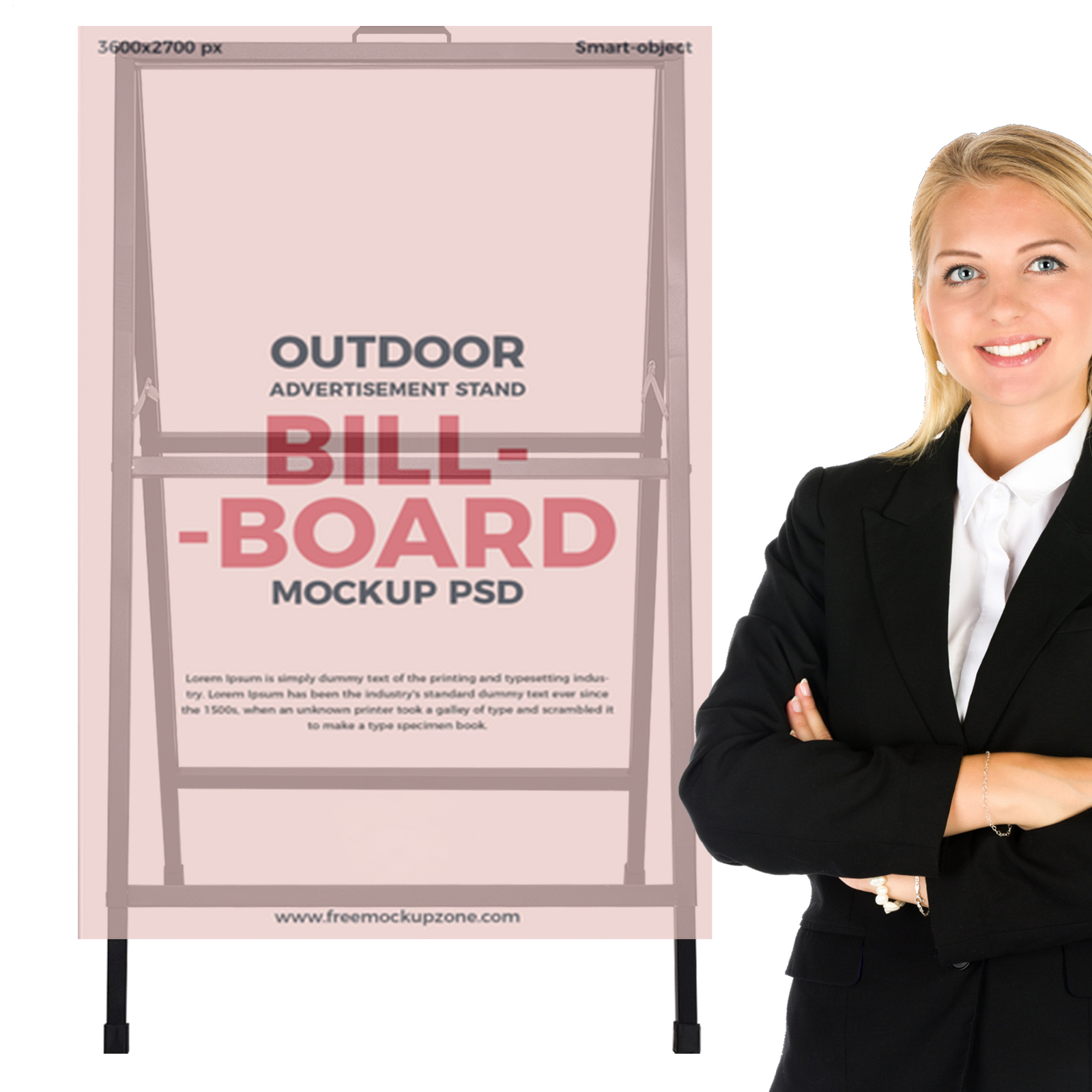 Double Side Sign Poster Metal Stand Advertising Display Board For Commercial