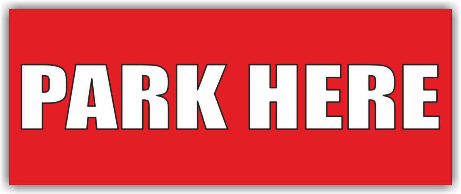PARK HERE Advertising Banner Vinyl Sign parking garage valet car automobile