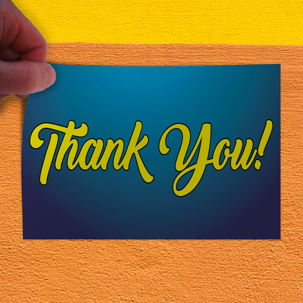 Decal Stickers Thank You Outdoor Advertising Printing Vinyl Store Sign Label
