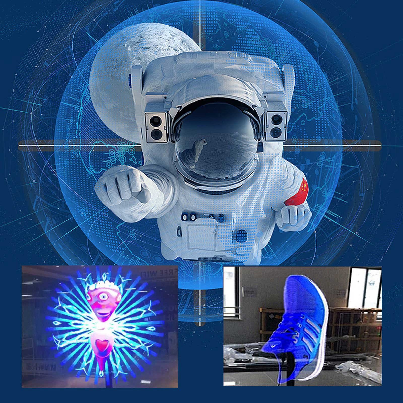 3D Hologram Fan 25.2&Prime; 768 LED 1024x768P with Audio & Multi-Unit Splicing