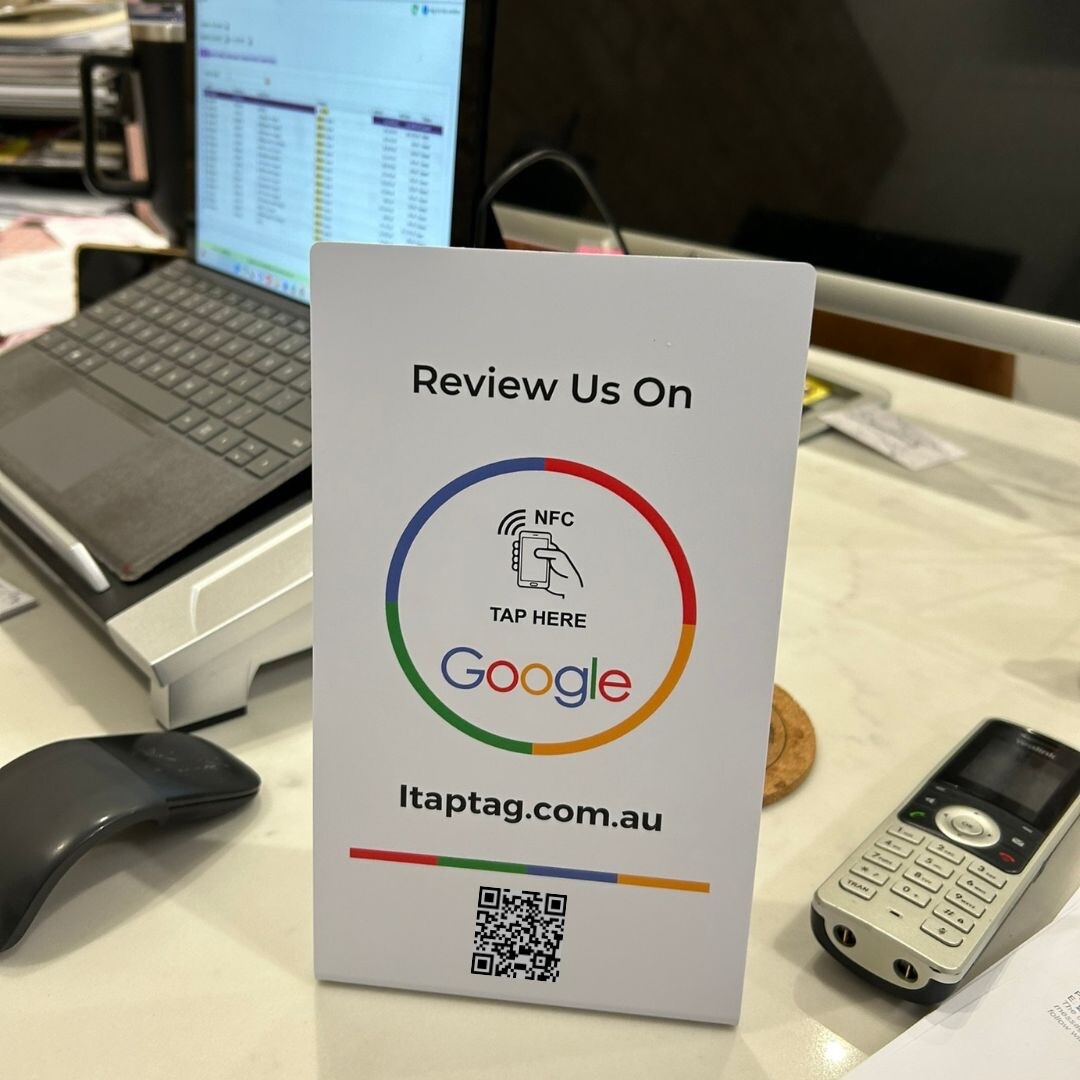 Google Review Stand Counter Sign Stand NFC + QR Code