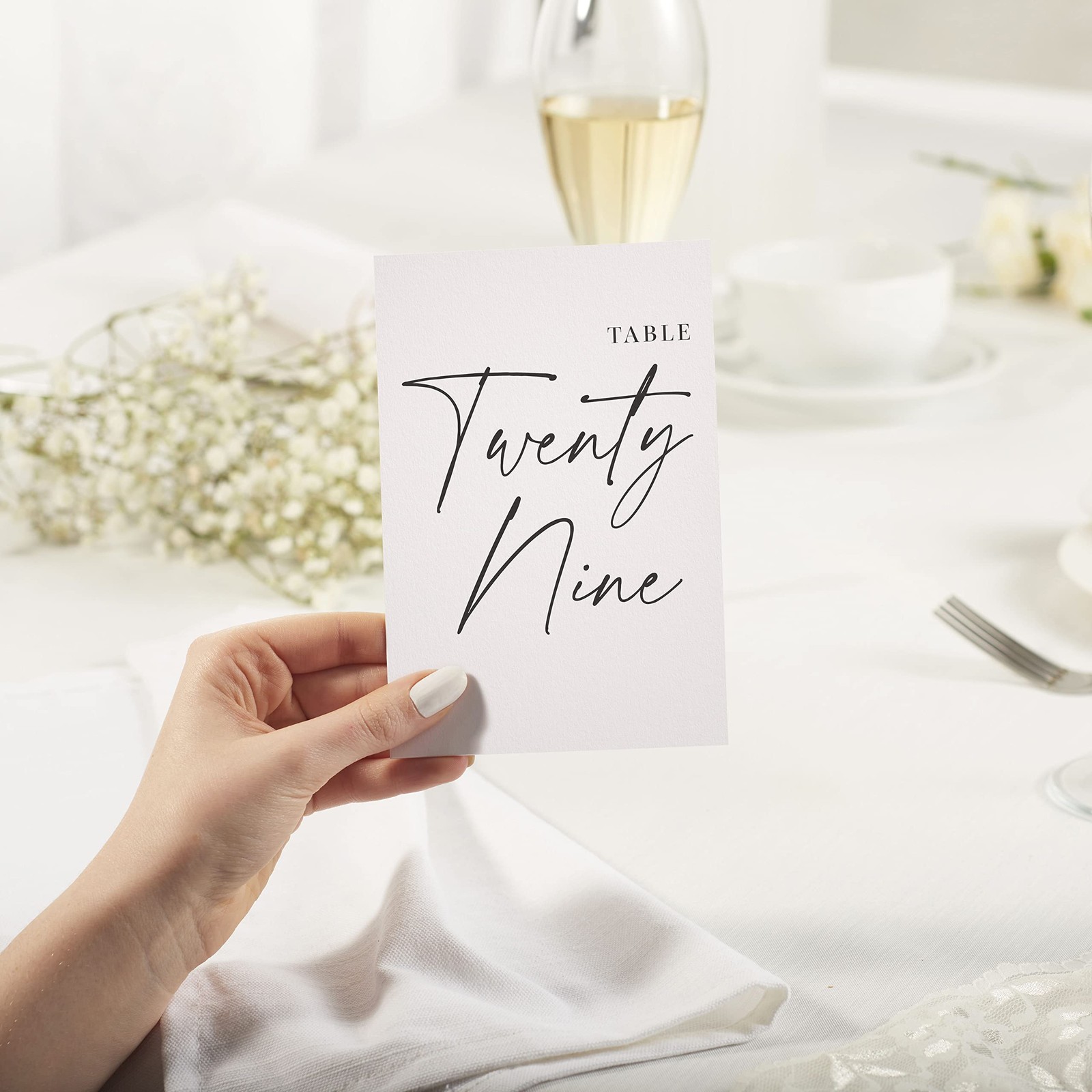 Black Wedding Table Numbers 1-30, 4×6 Inches, Reception Table Decor Set