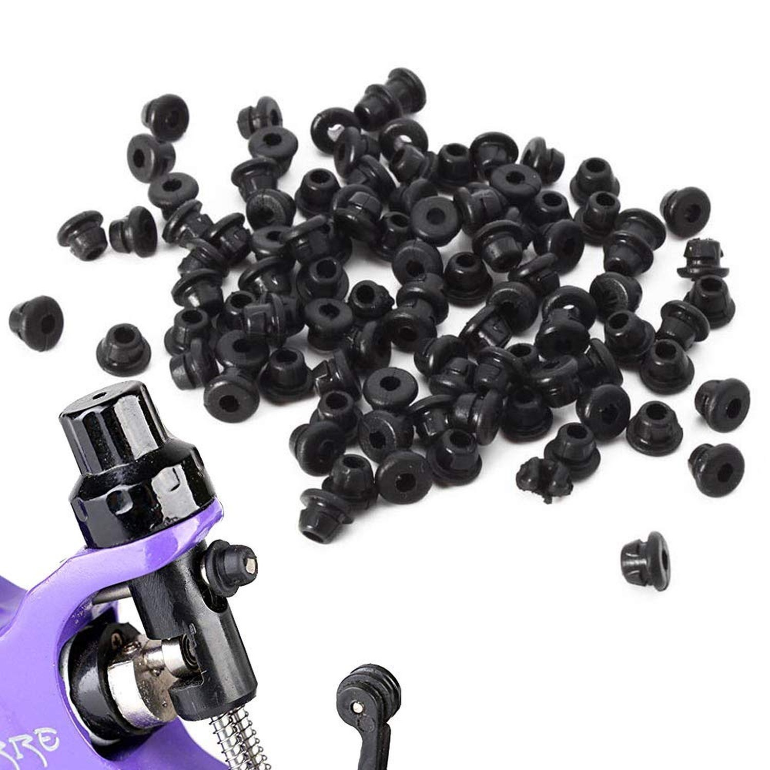 Tattoo Grommets – Autdor 300Pcs Tattoo Rubber Grommets Soft Silicone Tattoo G…