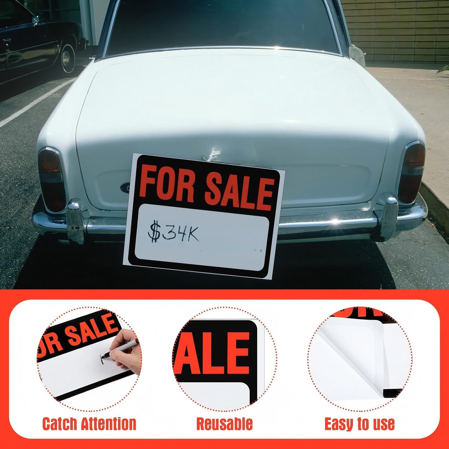25 Pcs for Sale Signs for Car 9 X 12 Inches Auto Sales Signs Vehicle