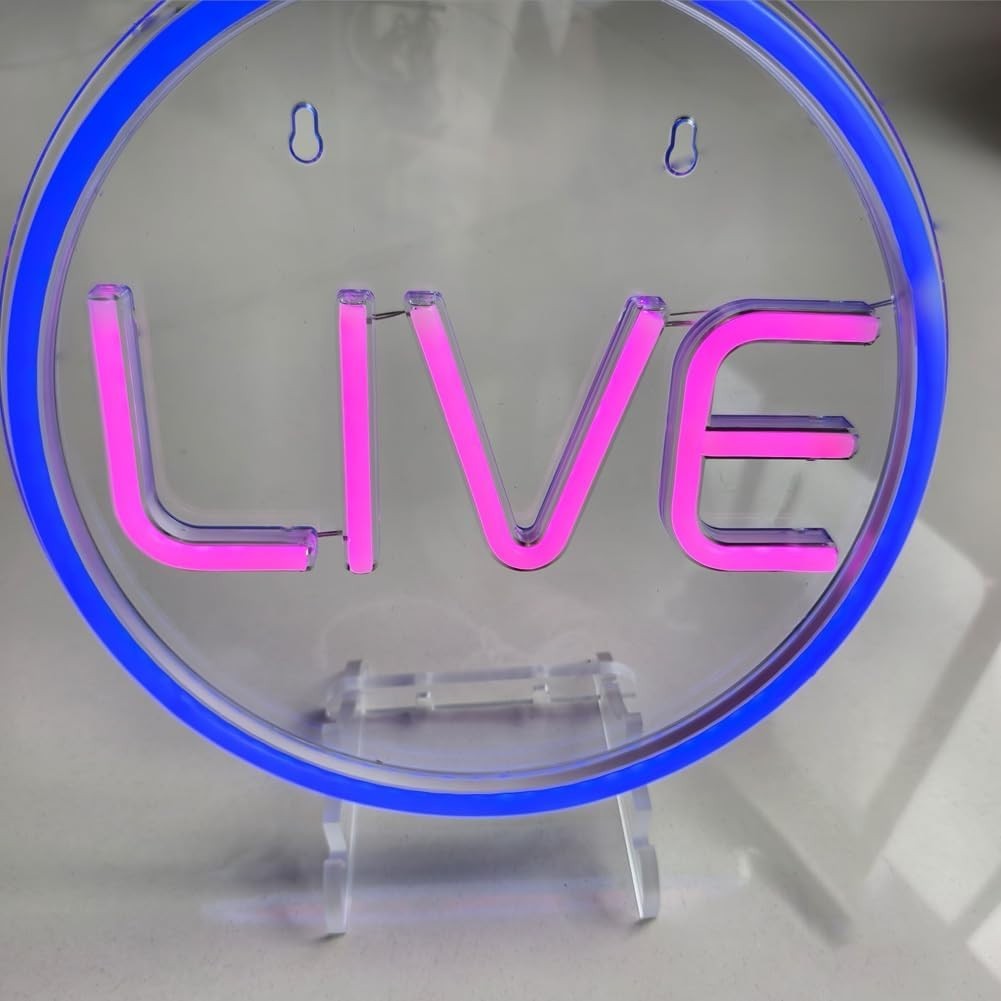 Crystal-Clear Acrylic Neon Sign Holder Base – Adjustable & Stable Tabletop Stand