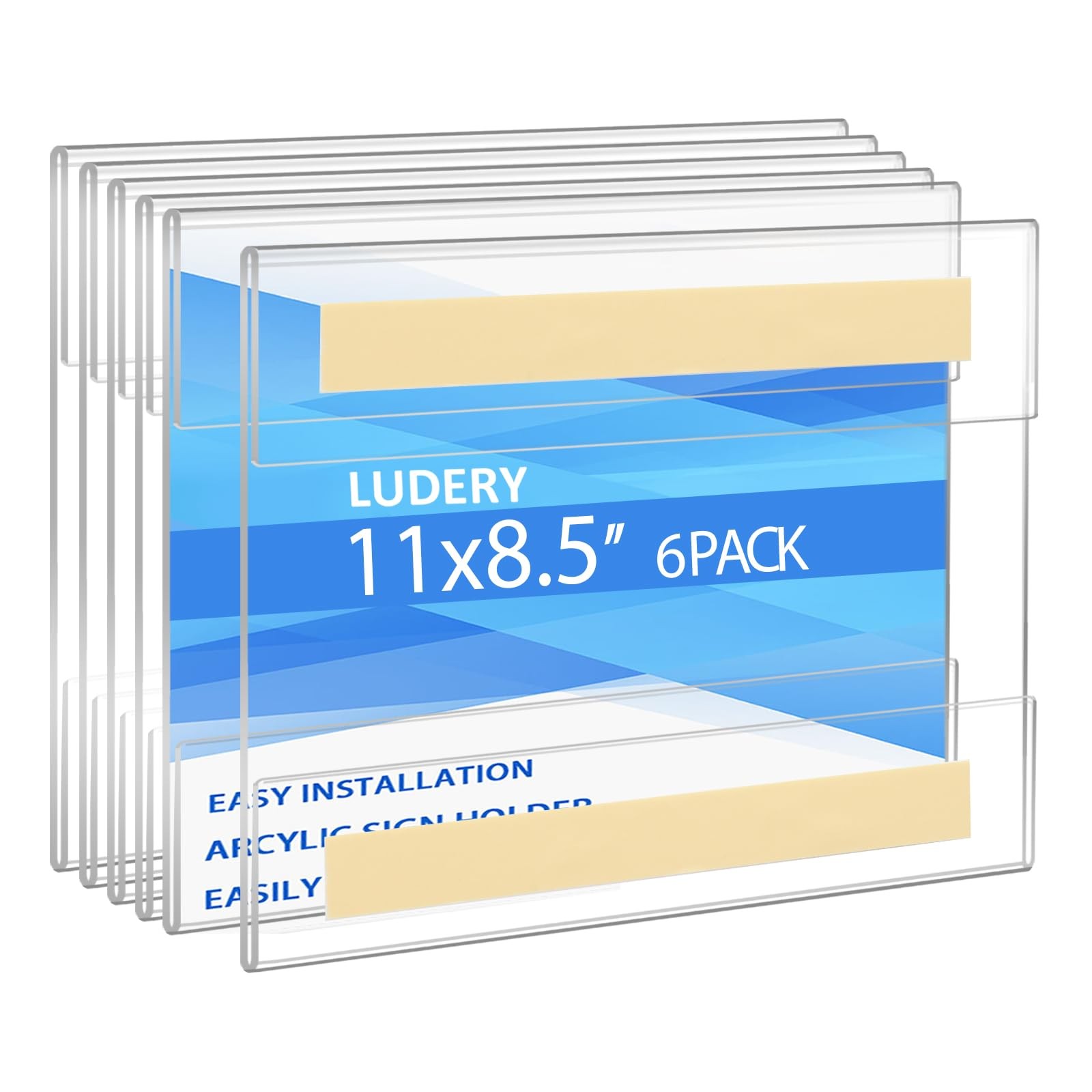 Ludery Acrylic Sign Holder 8.5 x 11 Inches X 11 Inches, Clear