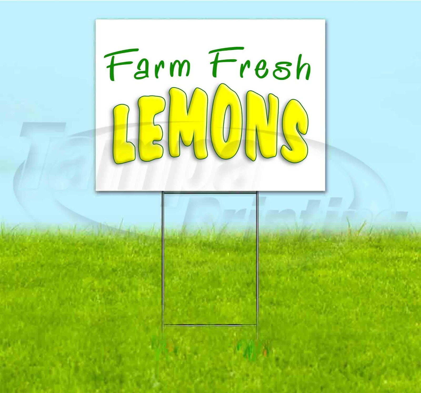 FARM FRESH LEMONS 18×24 Yard Sign Corrugated Plastic Bandit Lawn USA PRODUCE