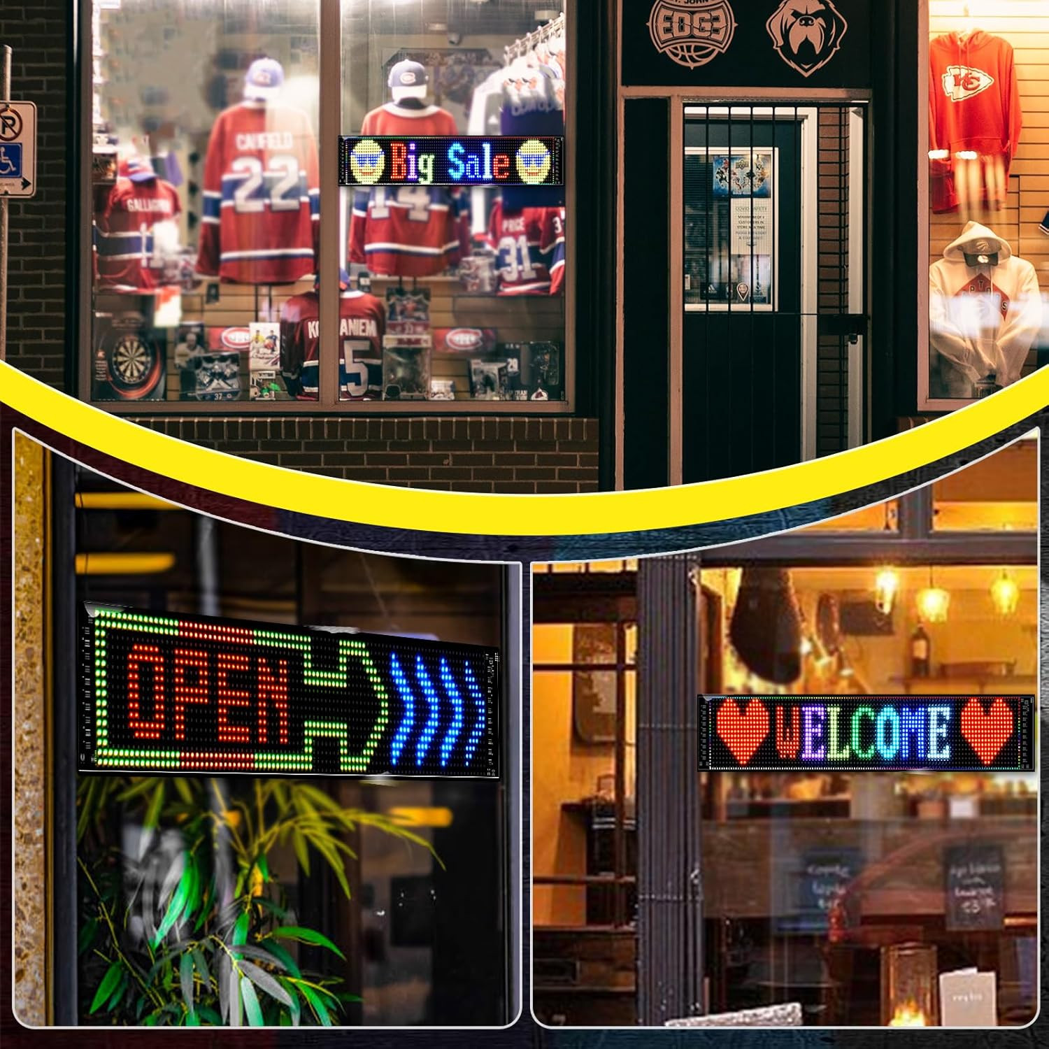 Customizable Bluetooth LED Sign | Scrolling Message Display 27&Prime;x5