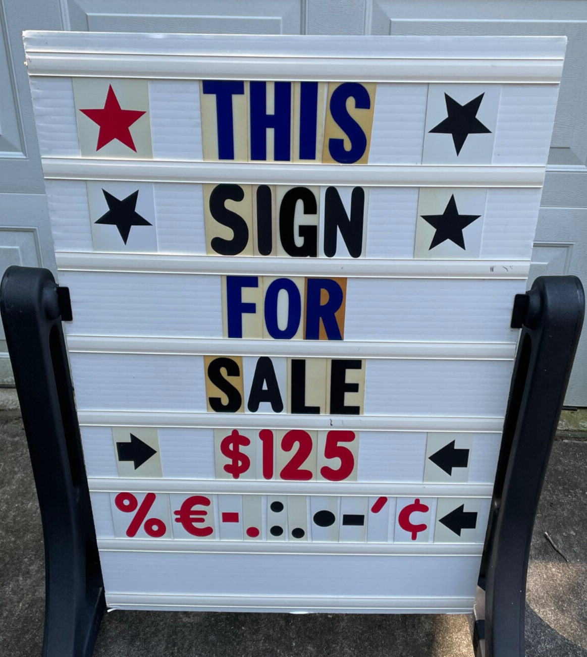 Magic Master Swinger Rocker Frameless Double Sided Sidewalk Sign Made In USA