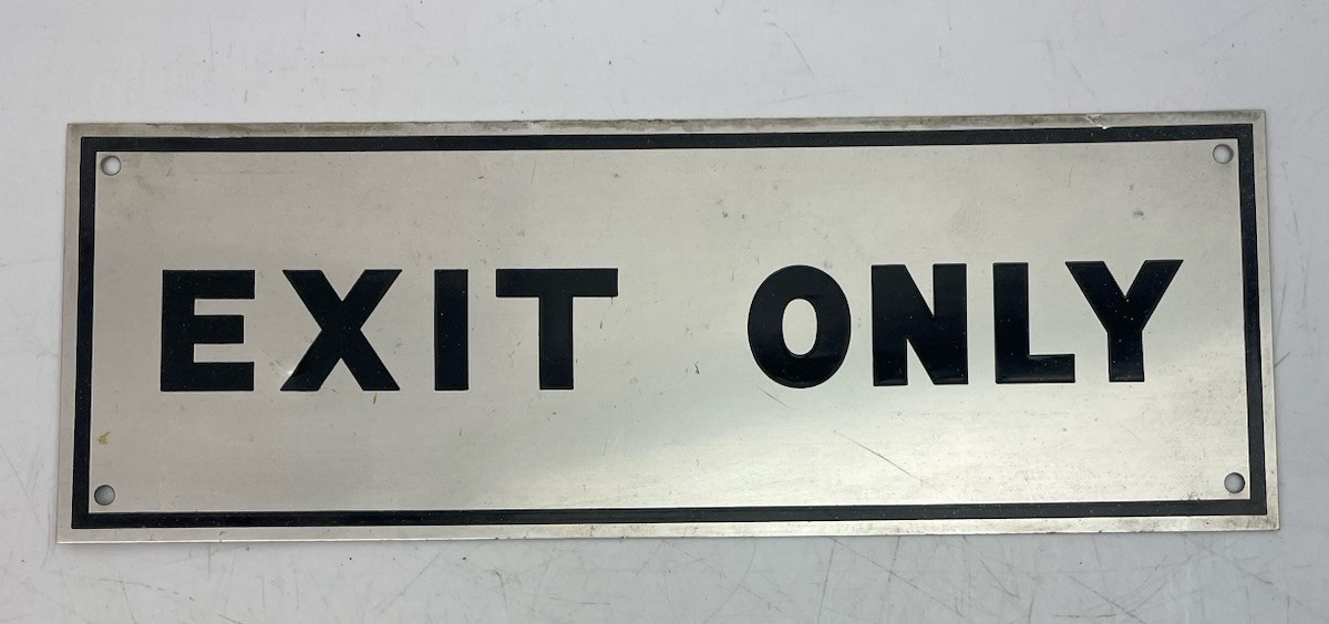 ENTRANCE ONLY + EXIT ONLY Metal 10&Prime; x 3.5&Prime; Sign Lot – Street Door Work Signage