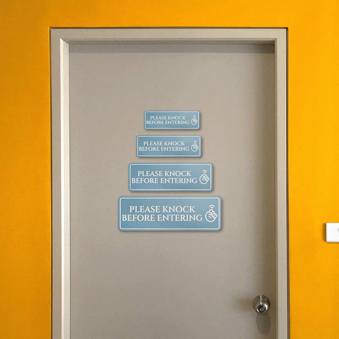 Standard Plus Please Knock Before Entering Wall or Door Sign | Privacy Signage