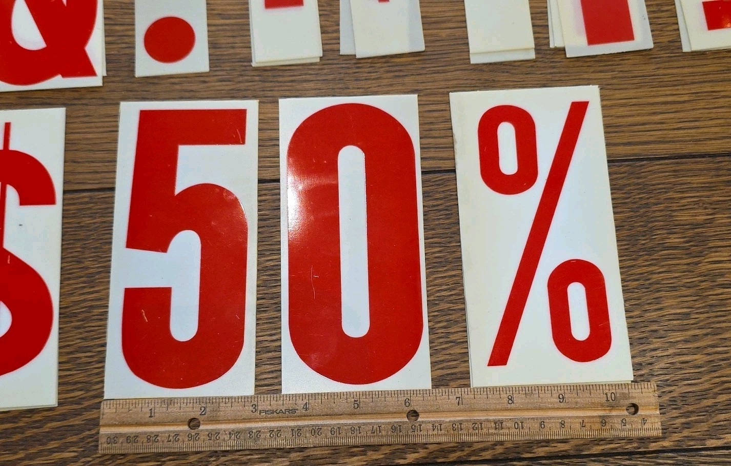 QTY 135 Red Marquee Sign Letters, Numbers, Fraction, Symbols, Advertisment, AD A