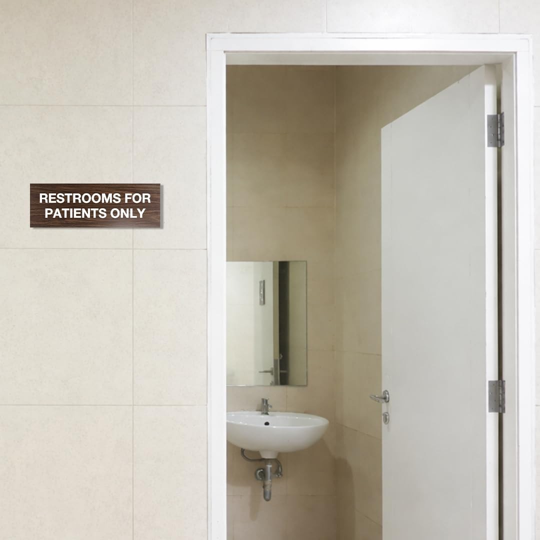 Basic Restrooms For Patients Only Sign