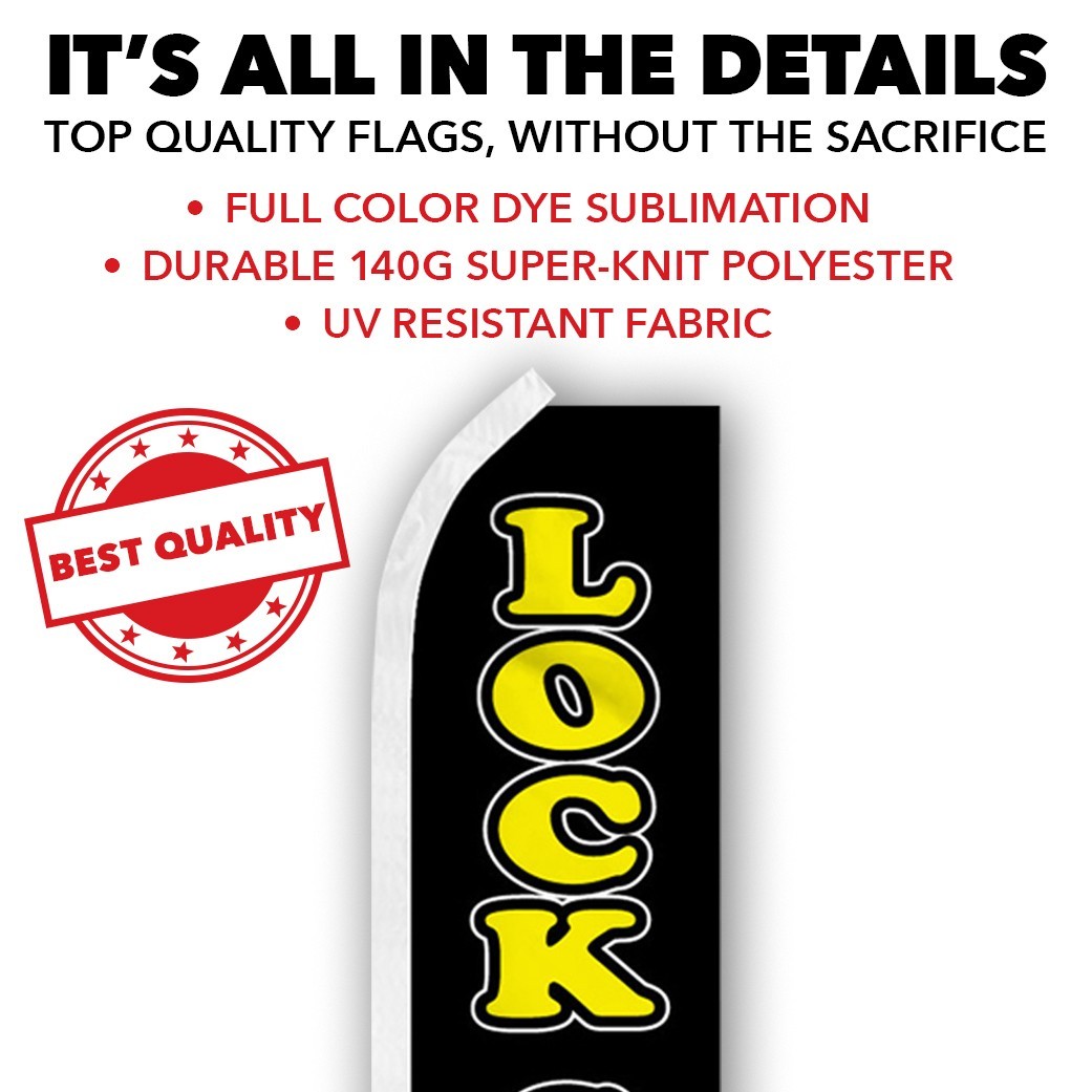 Locksmith Advertising Swooper Feather Flutter Flag Lock Smith Keys