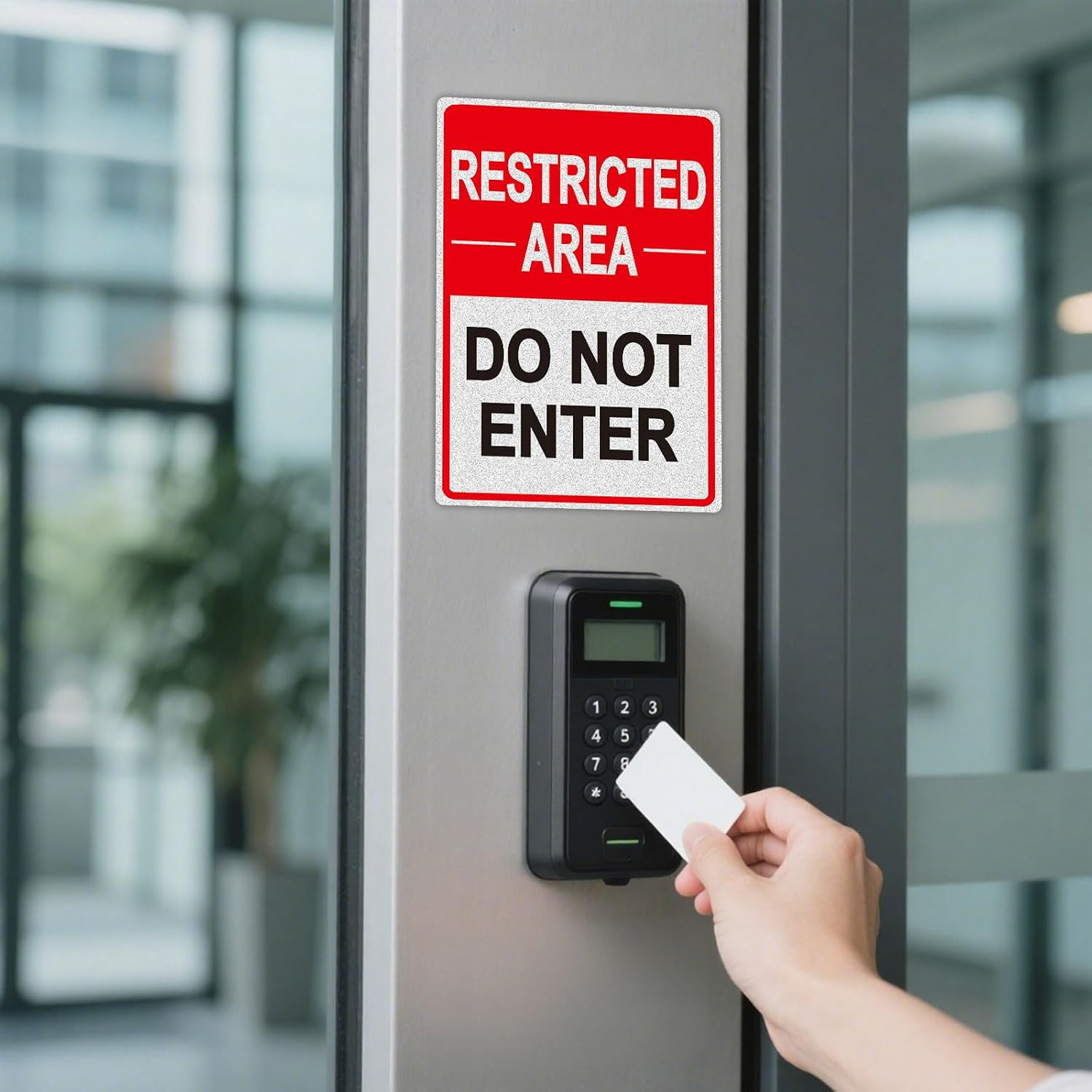 Do Not Enter Sign, Restricted Area 2 Pack 7X10 Inch | Durable Reflective Vinyl S