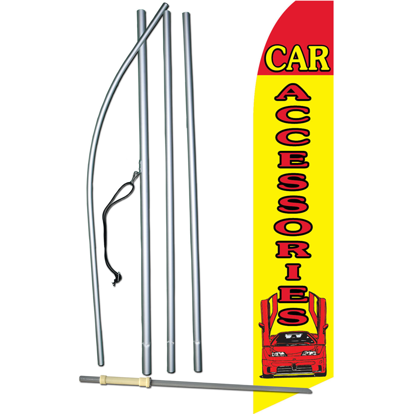 Car Accessories Complete Swooper Flag Bundle