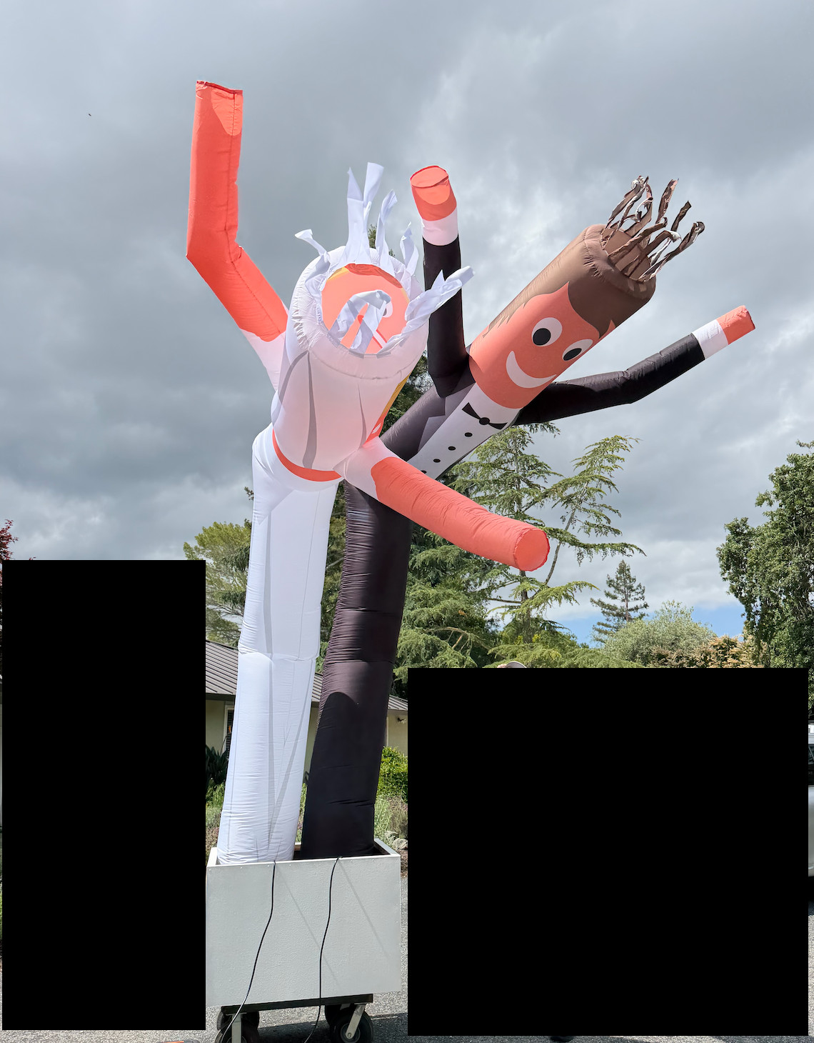 Bride + Groom 20 Ft tall Air Dancers Inflatable Tube Man + 2 Blowers