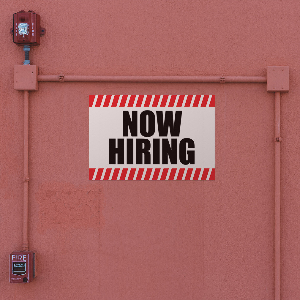 Decal Stickers Now Hiring Business E Vinyl Store Sign Label Business