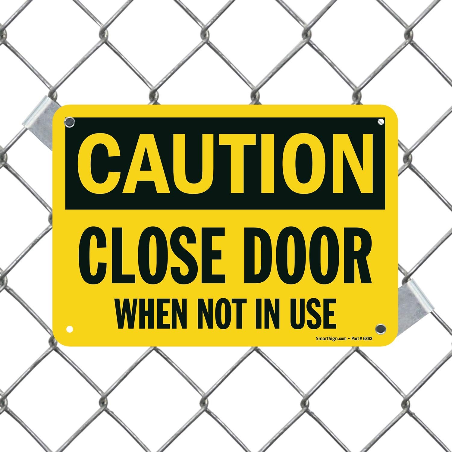 7 x 10 inch “Caution – Close Door When Not In Use” OSHA Sign Digitally Printe…