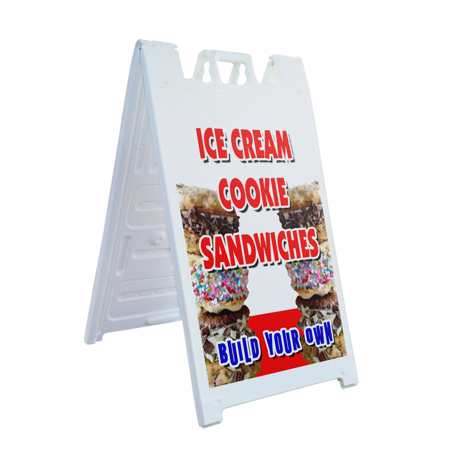 A-frame Sidewalk Ice Cream Cookie Sanwiches Build Your Own 24&Prime; x 36&Prime; Double Side