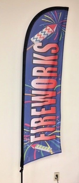 FIRWORKS FEATHER FLAG 7FT **FLAG ONLY***