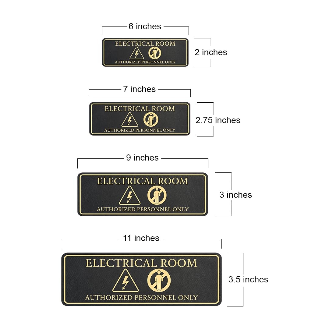 Standard Plus Electrical Room Authorized Personnel Only Wall or Door Sign