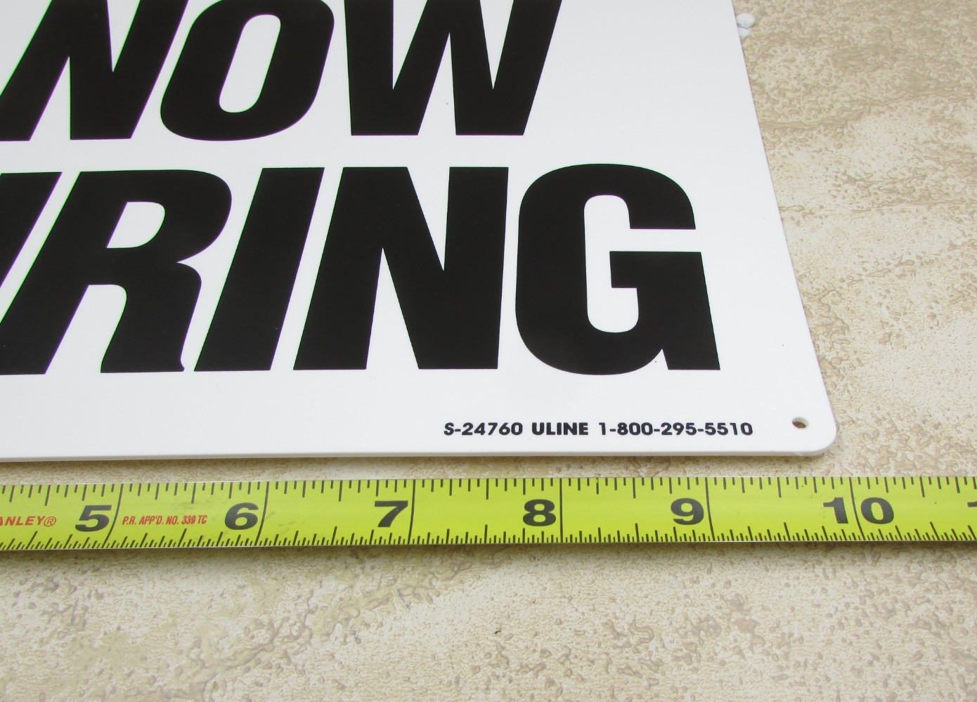 2 PACK « Now Hiring » Sign, Sturdy .055 Thick Plastic, Pre-Drilled Holes 10&Prime; X 7&Prime;