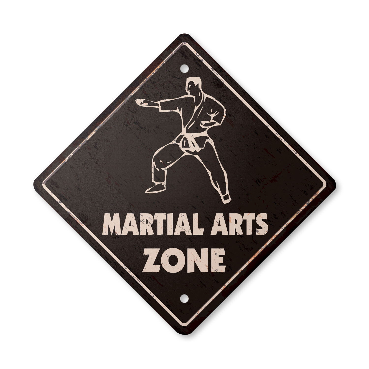 Martial Arts Vintage Crossing Sign Xing Plastic Rustic karate mma kick mat lesso