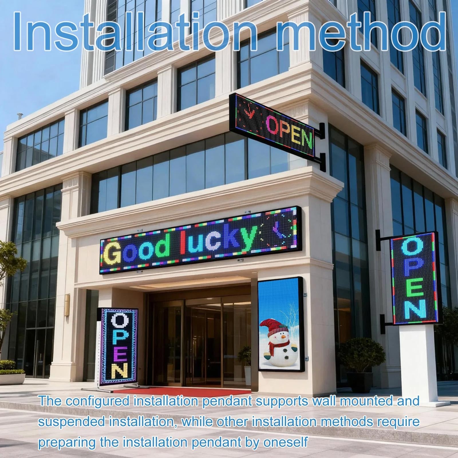 ZONTRONCM P6 40&Prime; * 17&Prime; Digital Programmable Scrolling Led Sign Outdoor Business