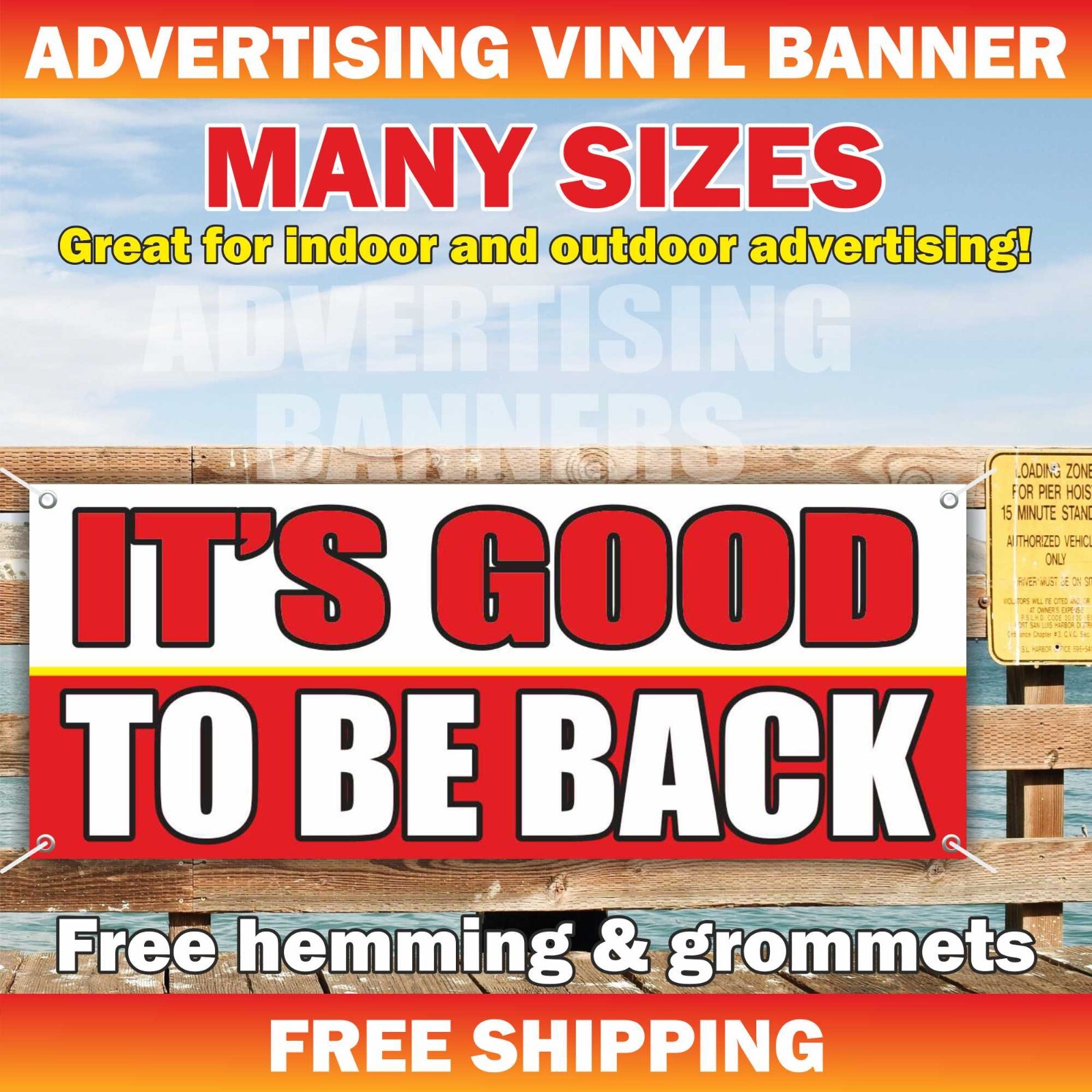 IT’S GOOD TO BE BACK Advertising Banner Vinyl Mesh Sign